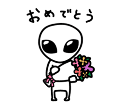 A space alien's feelings sticker #7519853