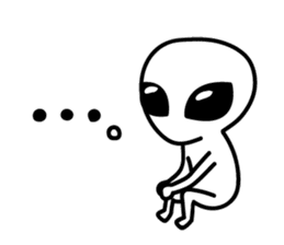 A space alien's feelings sticker #7519854