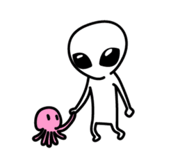 A space alien's feelings sticker #7519856