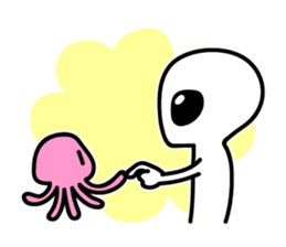 A space alien's feelings sticker #7519858
