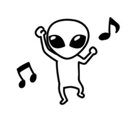 A space alien's feelings sticker #7519859