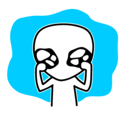 A space alien's feelings sticker #7519860