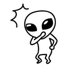 A space alien's feelings sticker #7519864