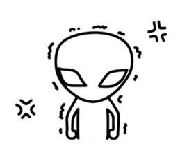 A space alien's feelings sticker #7519865
