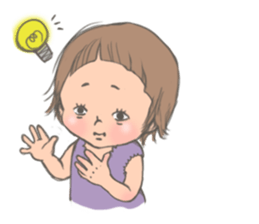 Too short bangs baby sticker #7520588