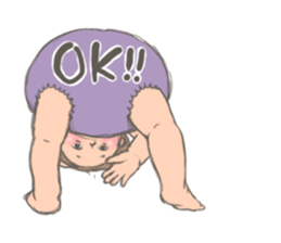 Too short bangs baby sticker #7520589