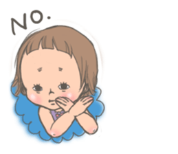 Too short bangs baby sticker #7520591