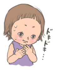 Too short bangs baby sticker #7520595