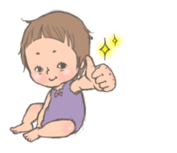 Too short bangs baby sticker #7520596