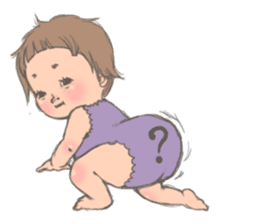 Too short bangs baby sticker #7520602