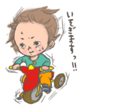 Too short bangs baby sticker #7520603