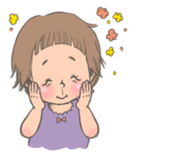 Too short bangs baby sticker #7520604