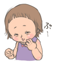 Too short bangs baby sticker #7520605