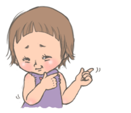 Too short bangs baby sticker #7520606