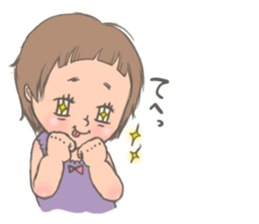 Too short bangs baby sticker #7520610