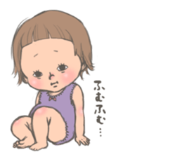 Too short bangs baby sticker #7520612
