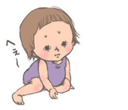 Too short bangs baby sticker #7520613