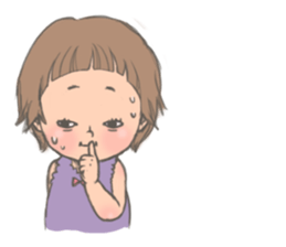 Too short bangs baby sticker #7520617