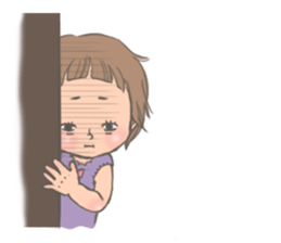 Too short bangs baby sticker #7520618