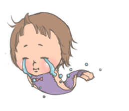 Too short bangs baby sticker #7520619