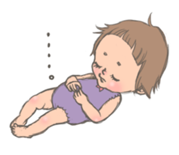 Too short bangs baby sticker #7520621