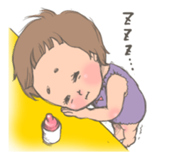 Too short bangs baby sticker #7520622