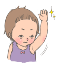 Too short bangs baby sticker #7520626