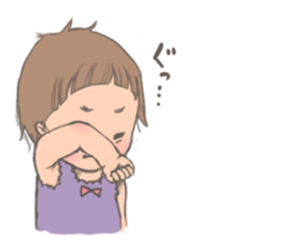 Too short bangs baby sticker #7520627