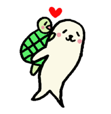 Cute turtles and seals sticker #7520837