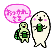 Cute turtles and seals sticker #7520861