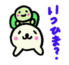 Cute turtles and seals sticker #7520864