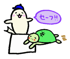 Cute turtles and seals sticker #7520867