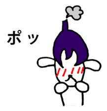 eggplant bow. sticker #7521281