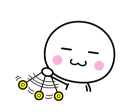 White thing usable anytime 6 sticker #7522834