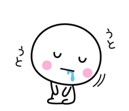 White thing usable anytime 6 sticker #7522835