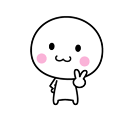 White thing usable anytime 6 sticker #7522840