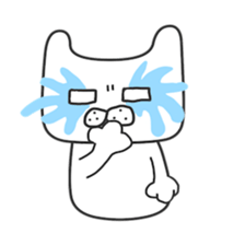 Lovers of white cat sticker #7523000