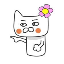 Lovers of white cat sticker #7523008