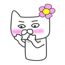 Lovers of white cat sticker #7523011