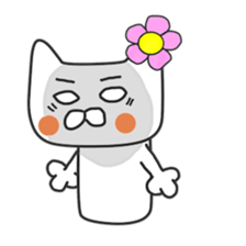 Lovers of white cat sticker #7523012