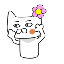 Lovers of white cat sticker #7523014