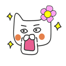 Lovers of white cat sticker #7523017