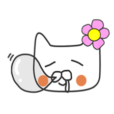 Lovers of white cat sticker #7523021