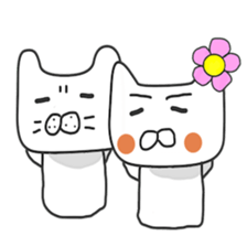 Lovers of white cat sticker #7523022