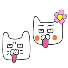 Lovers of white cat sticker #7523025