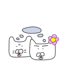 Lovers of white cat sticker #7523026