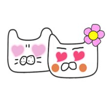 Lovers of white cat sticker #7523027