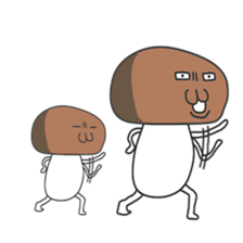 Parent-child mushroom sticker #7523041