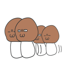 Parent-child mushroom sticker #7523044