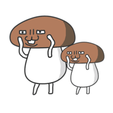 Parent-child mushroom sticker #7523049